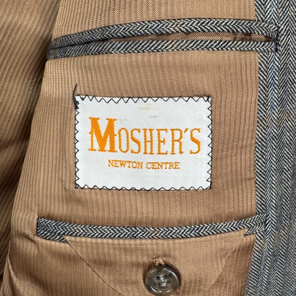 Loro Piana Cashmere Sport Coat Blazer Men 44L Gray Beige Check Manzoni 2 Btn - Picture 10 of 15